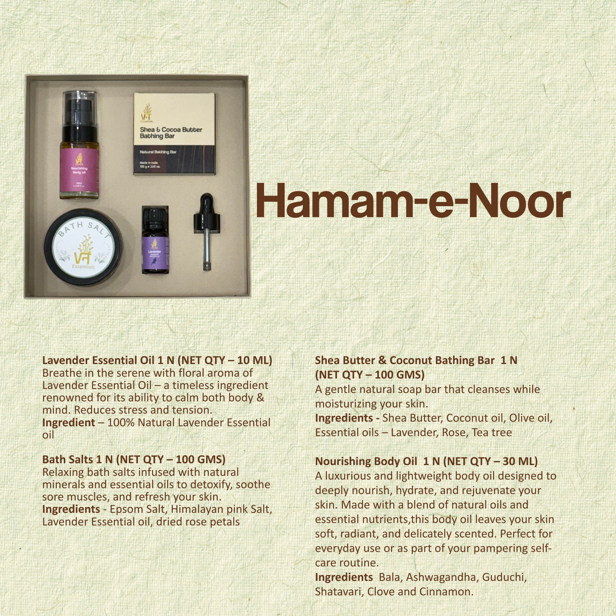 Hamam-e-Noor – The Body Essentials Box by Vann Essentials