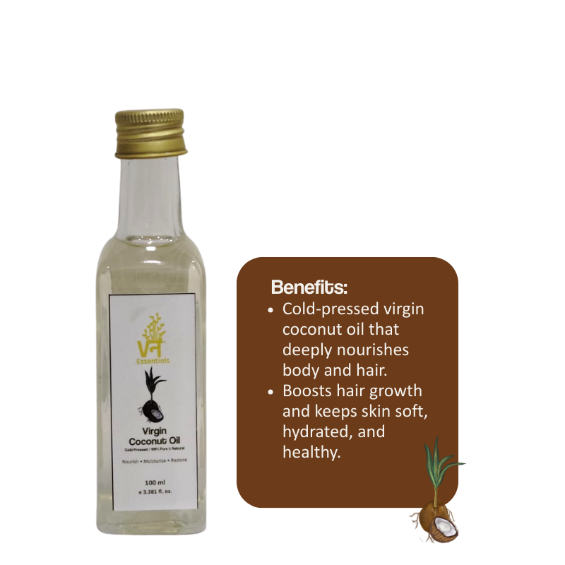 Virgin Coconut Oil for Hair Growth & Moisturize Skin