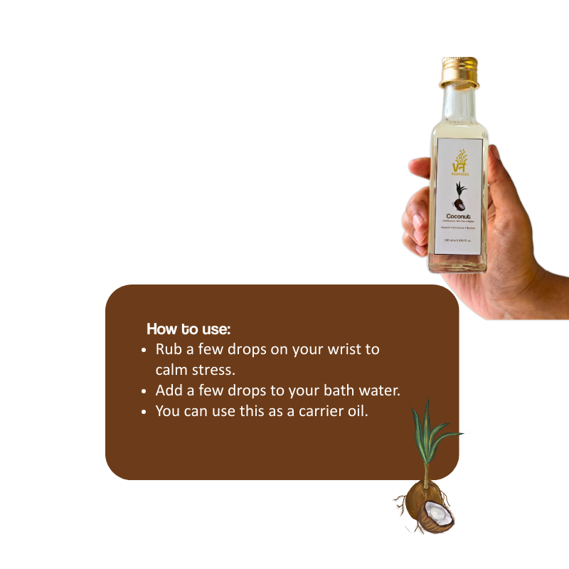 Virgin Coconut Oil for Hair Growth & Moisturize Skin