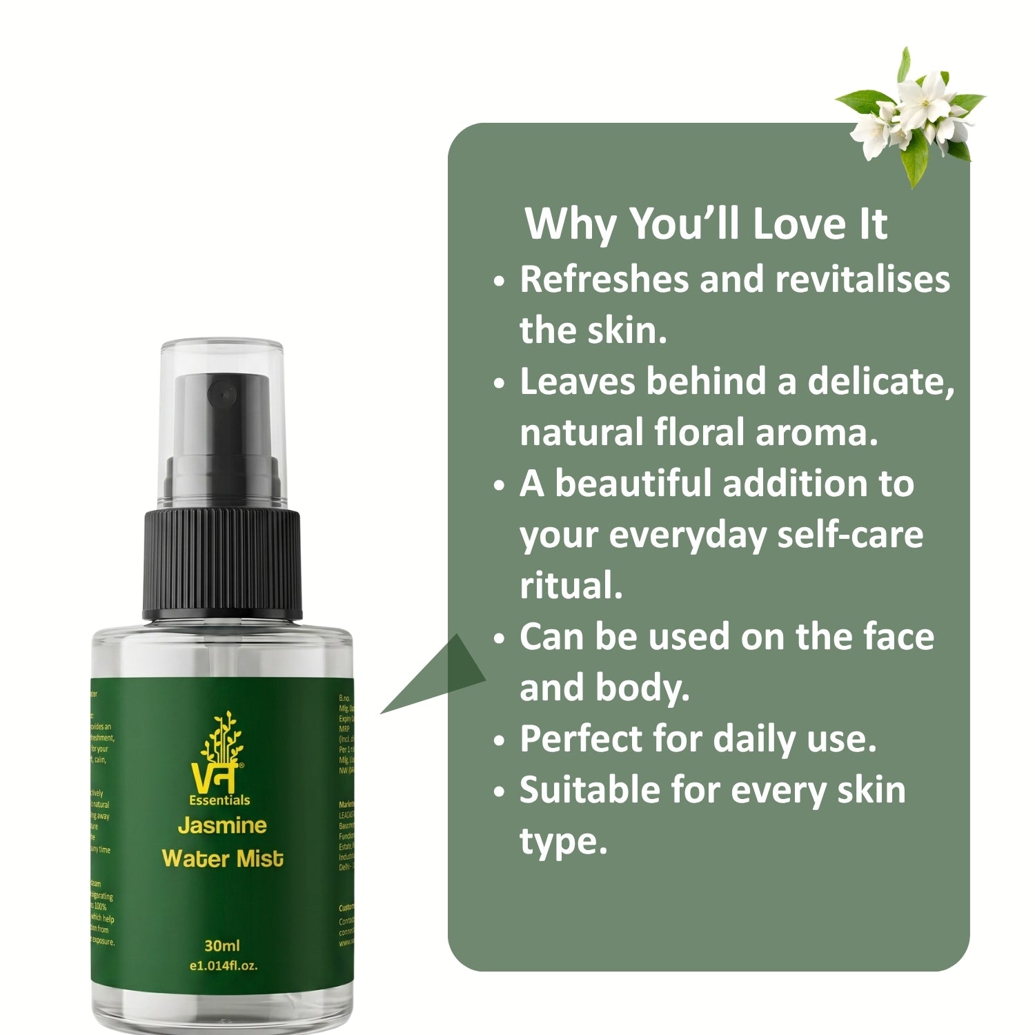 Jasmine Water Scalp and Face Mist