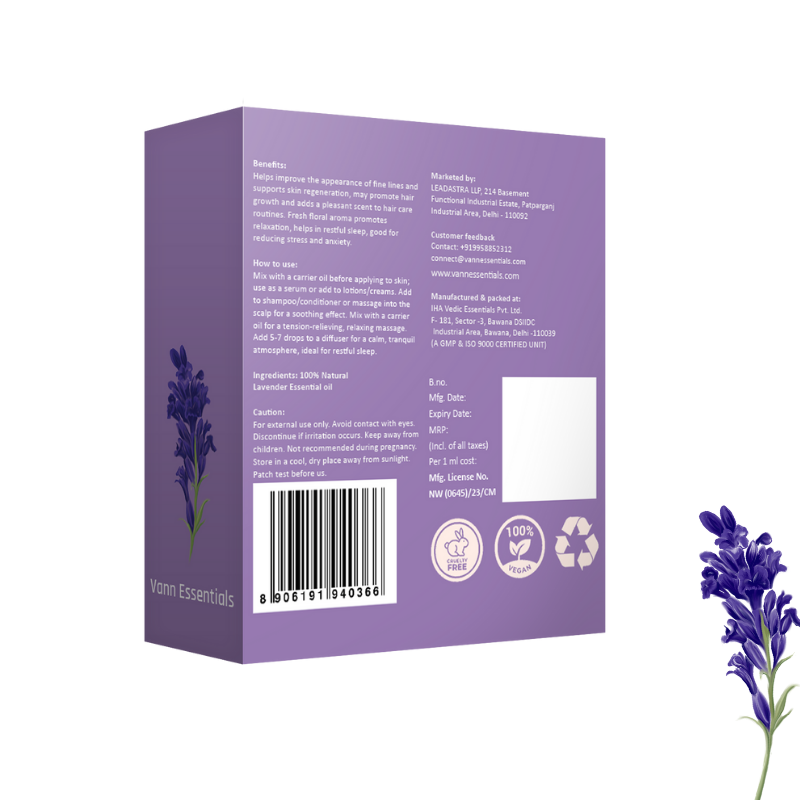 Lavender Essential Oil for Shiny Hair, Skin, Good Sleep & Aromatherapy