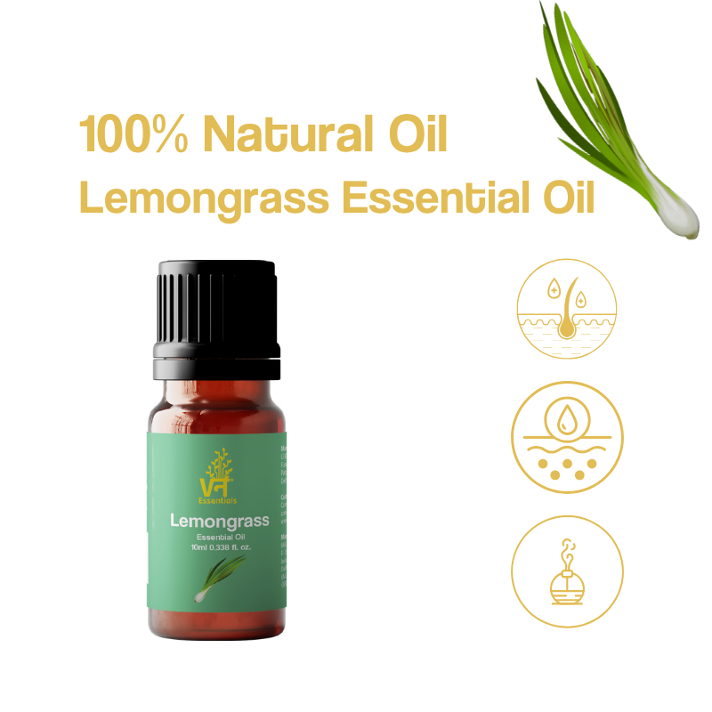 Lemongrass Essential Oil for Shining Hair & Glowing Skin |Hydrates Skin Improves Hair Texture