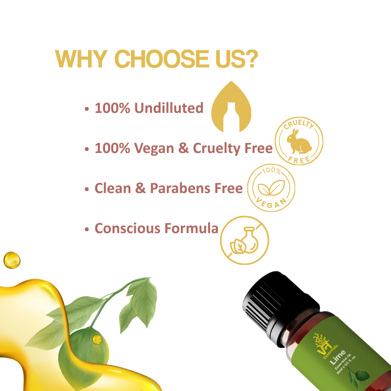 Lime Essential Oil for Skin, Hair, Difusers | Uplifts Mood & Sharper Focus