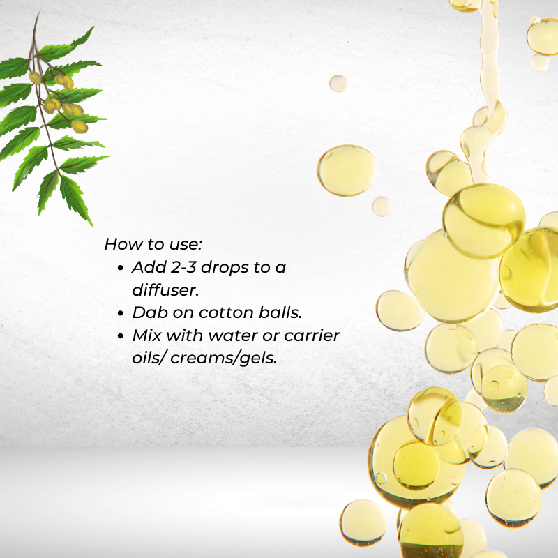 Neem Essential Oil for keeping Skin, Hair & Nails Soft & Moisturized