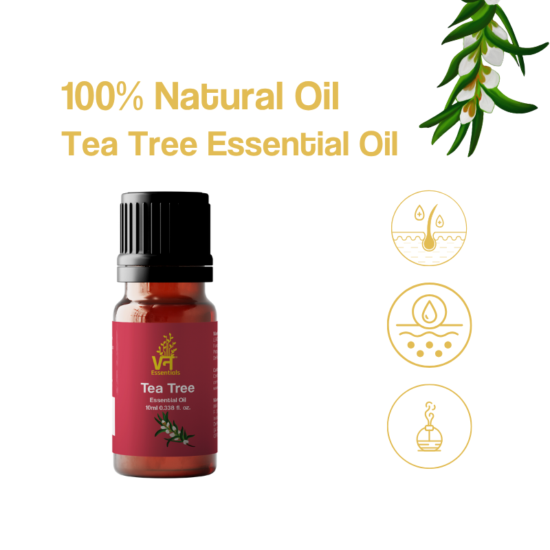 Tea Tree Essential Oil for Clear Scalp & Dandruff | Skin & Acne